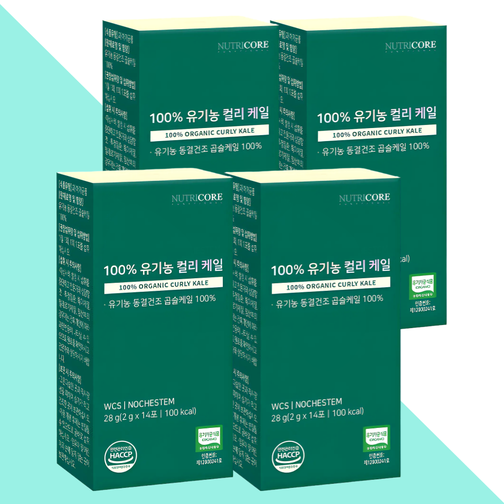 뉴트리코어 컬리케일 곱슬 케일 유기농 분말 14포X4박스 - 상품 이미지