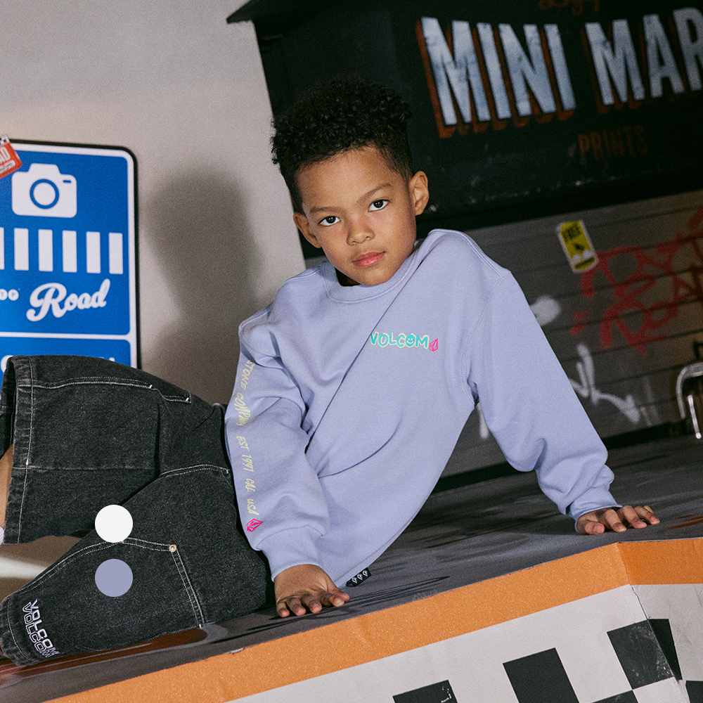 볼컴키즈 스프레이 캔 아트 긴팔 티셔츠 D5S002 - 상품 이미지