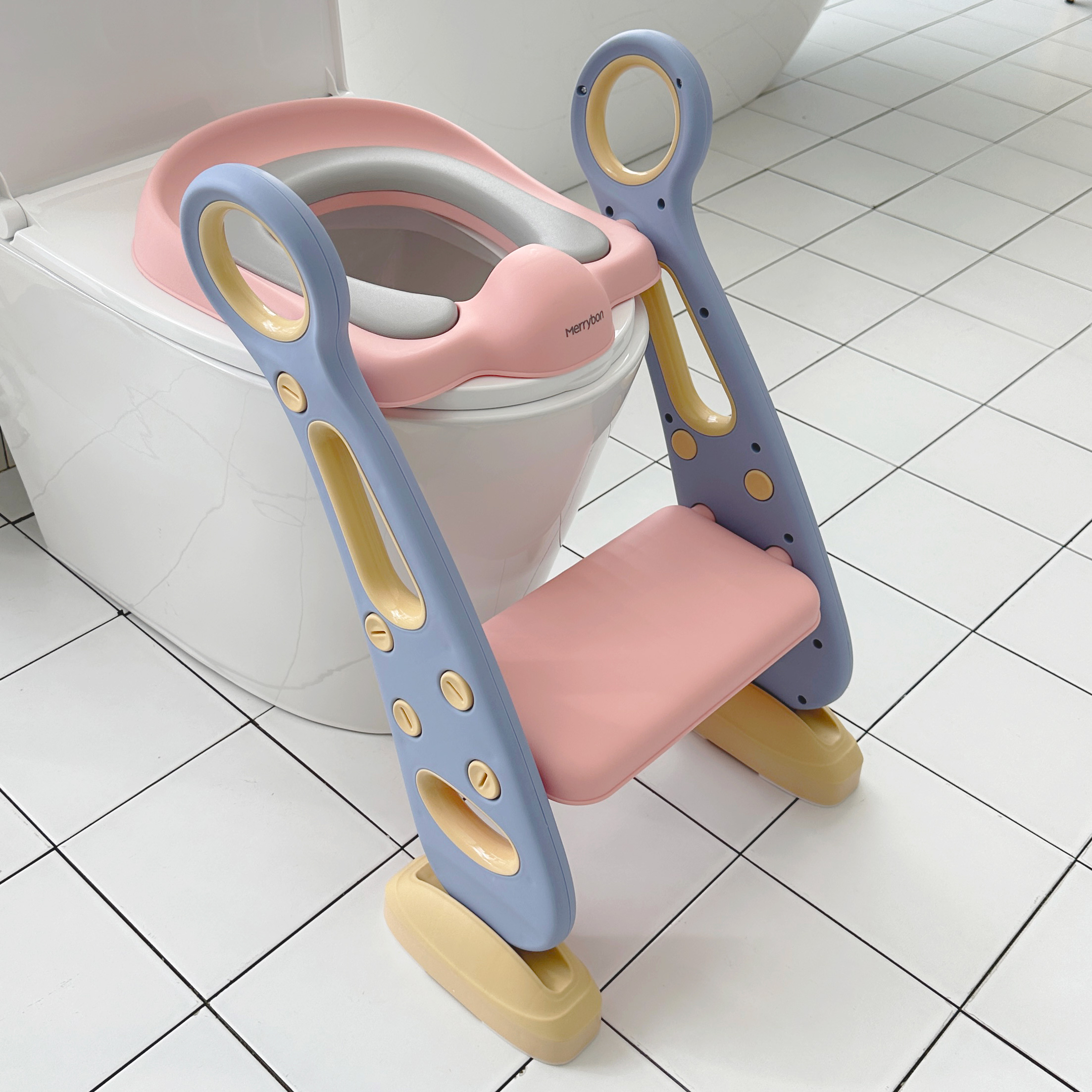 메리본 사다리변기 아기변기 유아 커버 시트 계단 디딤대 - 상품 이미지