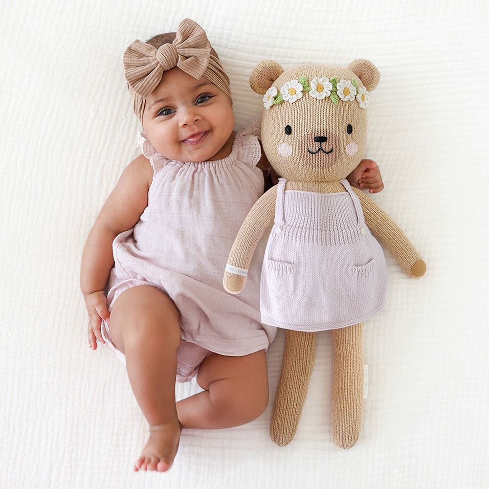 커들앤카인드 레귤러 올리비아 허니 베어 핸드메이드 애착인형 아기 출산 임신 선물