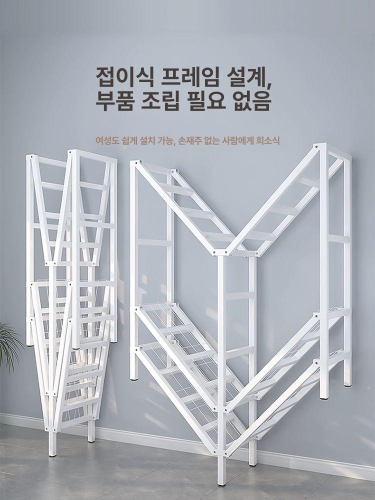 시스템행거 비키니 옷장 자취방 드레스룸 수납 조립식 원룸 옷걸이행거 자취 드레스룸행거 125 소형 설치불필요 강화 자석형 2문 완제품 - 상세 이미지 5