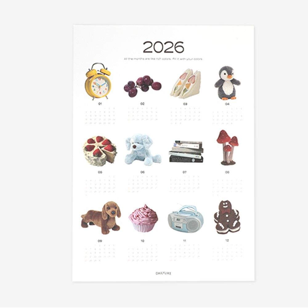 2026 한장 달력 A2 포스터 26년 벽달력 인테리어 캘린더 포토, 1개 - 상세 이미지 5