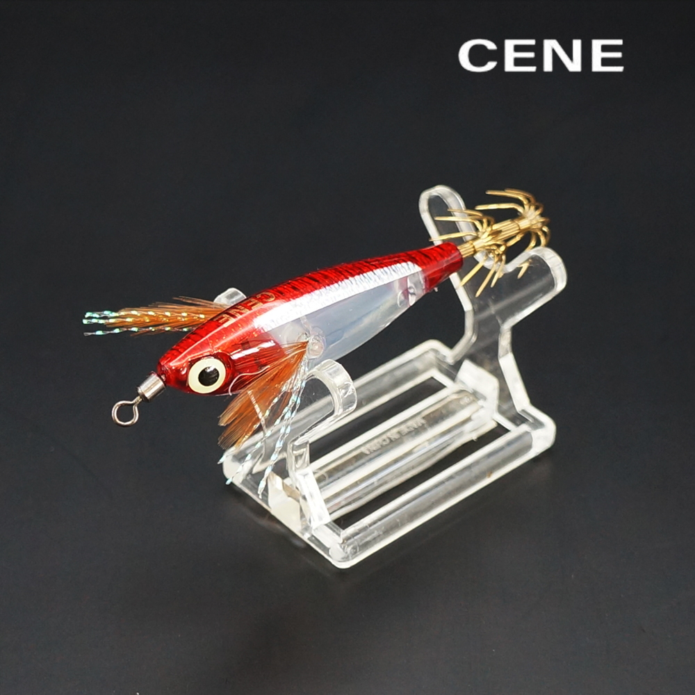 세네 에기 조타 프리즘 쭈꾸미 갑오징어 JOTA 90 레드, 6cm