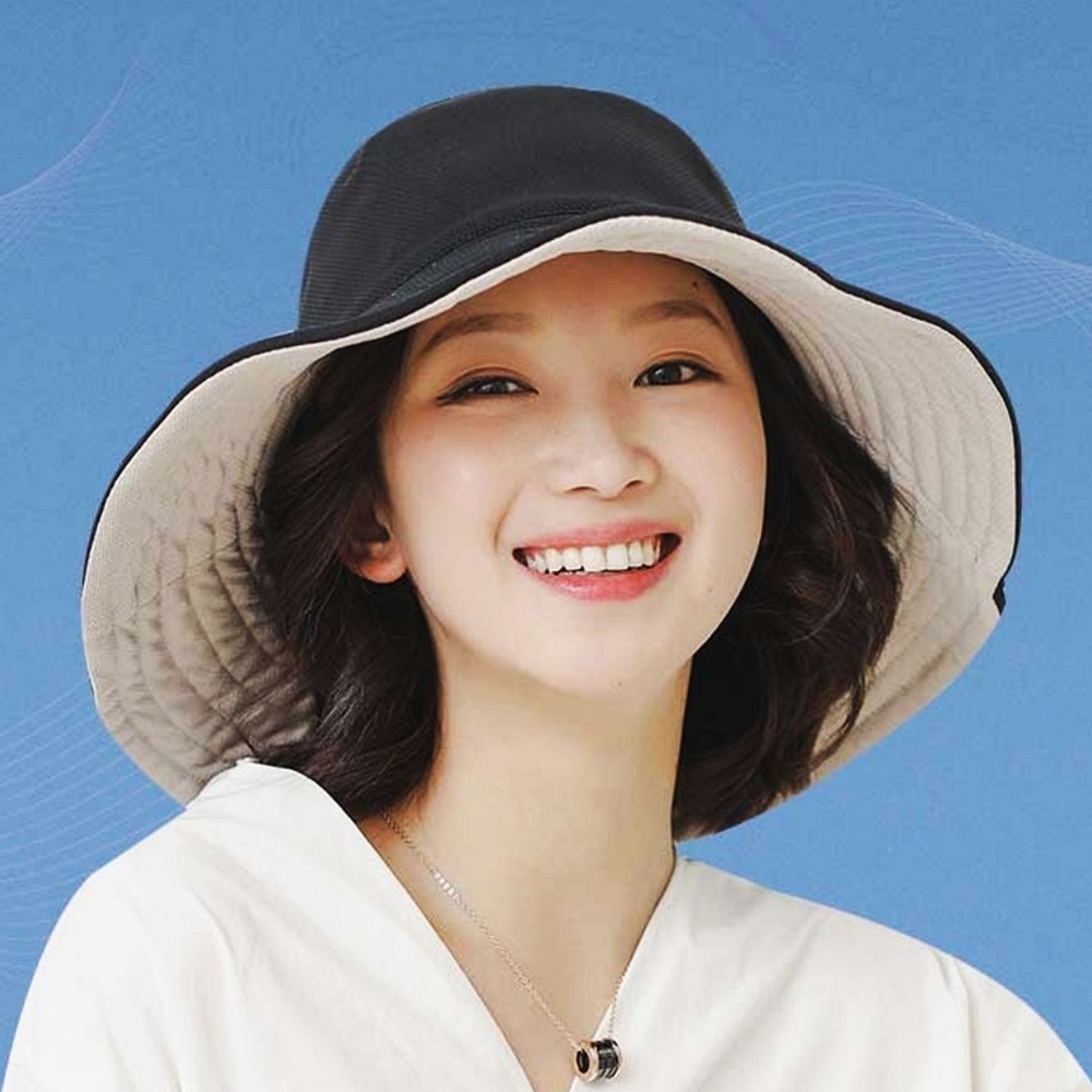 벙거지모자 자외선차단모자 챙넓은 여성버킷햇 휴양지 연예인 - 상세 이미지 3