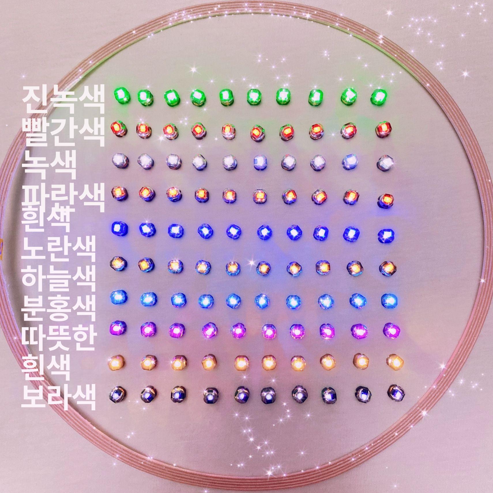 무선 구슬 LED 투명 수정구 대등구 대형 업라이트 코일 모형 초미니 조명 라인조명 대형 5.4x5.2x4.5mm 레드 - 상세 이미지 3