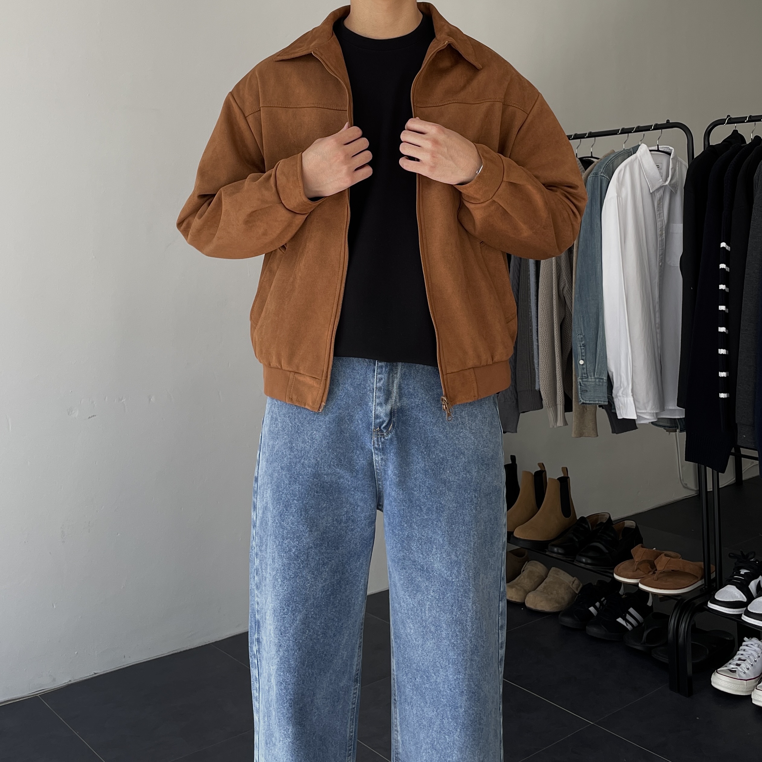 1+1 무지티 긴팔무지티 남자레이어드티 흰색면티 이미지 8