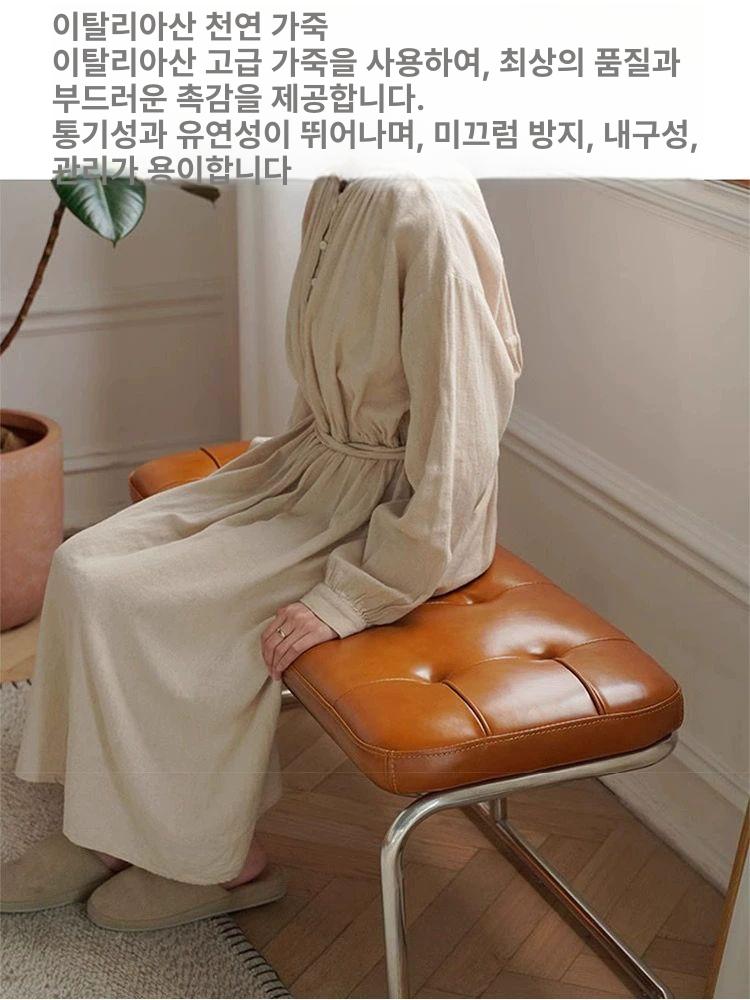 베드 벤치 수납 인테리어 카라멜색 실내 거실 북유럽 스툴 복도 긴의자 복고풍 카라멜 120x35x45cm - 상세 이미지 4