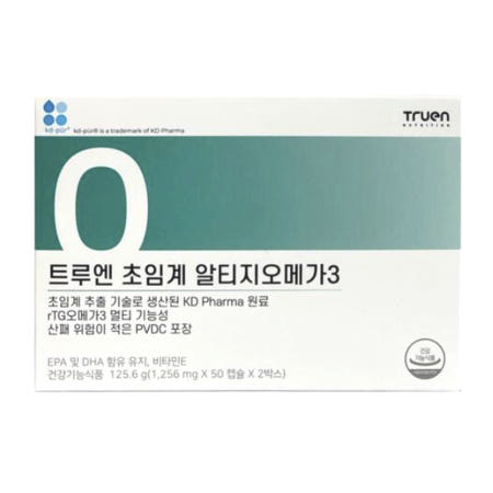 트루엔 초임계 알티지오메가3 1256mg x 50캡슐 x 2개입 1박스