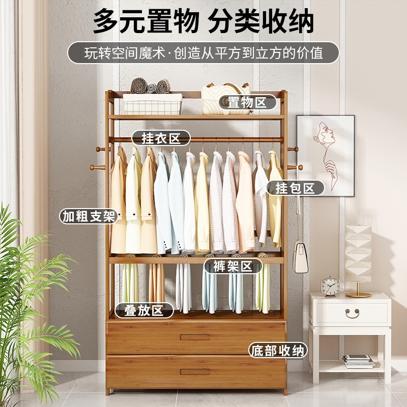 옷걸이행거 드레스룸 옷장 선반 옷걸이 서랍행거 수납 서랍장 - 상세 이미지 2