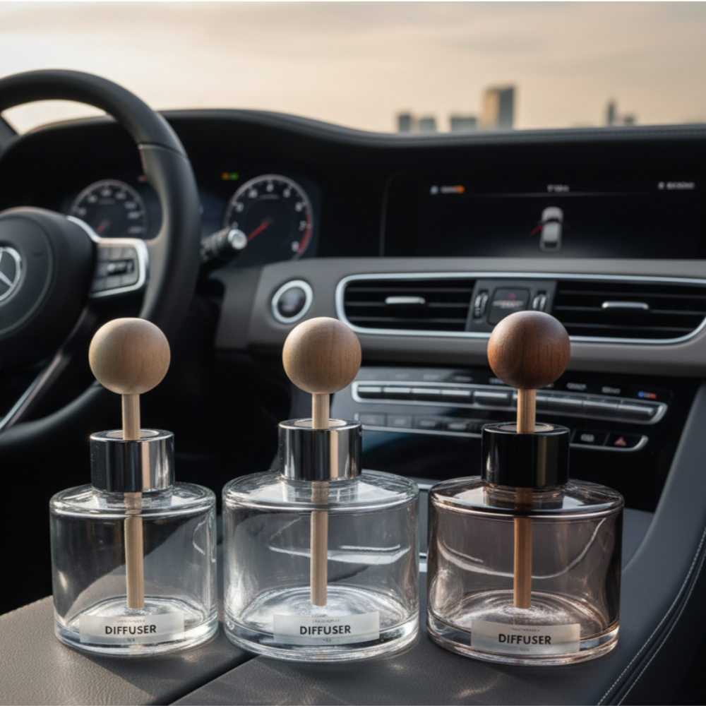 귀여운 고급 명품 백화점 차량용 우드볼 방향제 비치형 자동차 카 디퓨저 차 향수