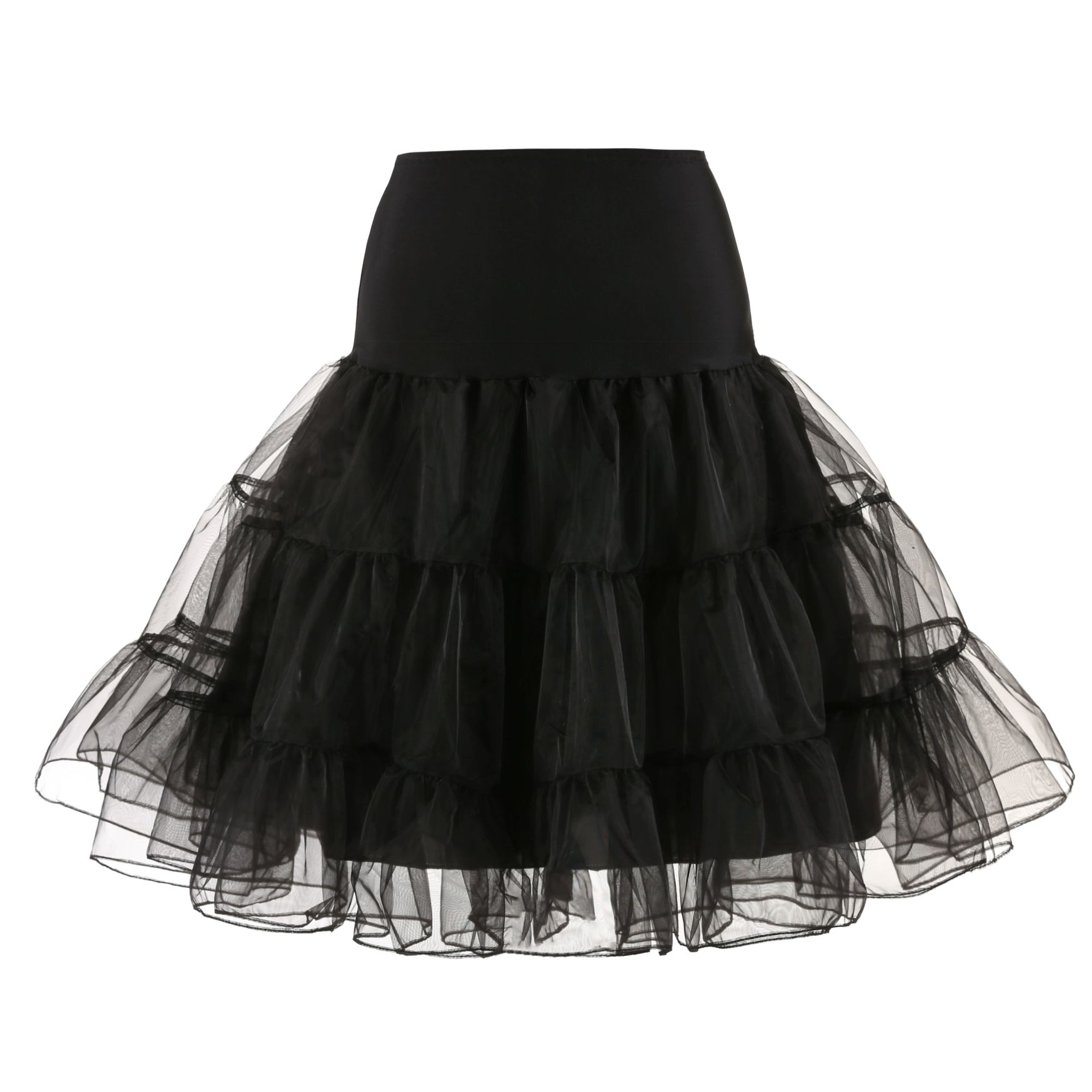 패티코트 캉캉속치마 A라인 투투 이너스커트 레이스 블랙 S 60-100cm - 상세 이미지 3
