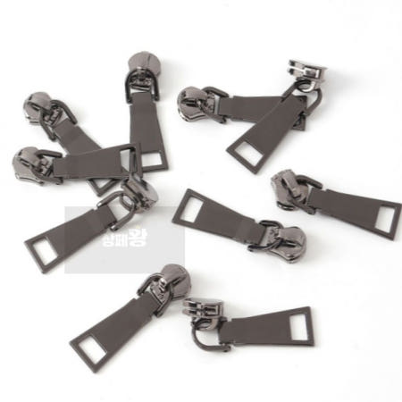 8호 지퍼 고리 슬라이더 10p세트 그레이 지퍼셀프수리 수선용