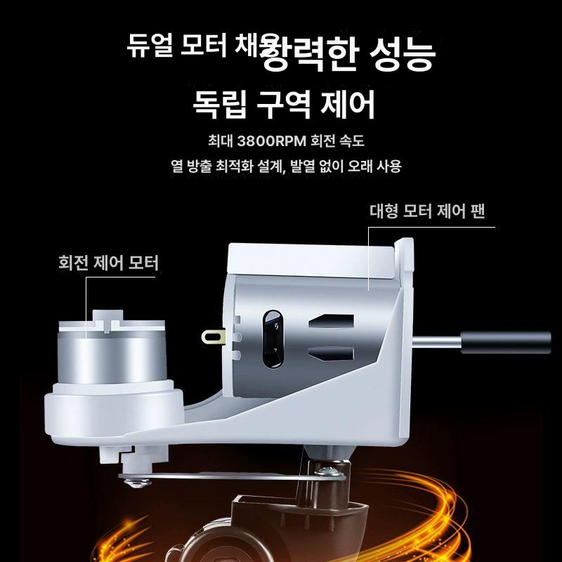 트럭선풍기 차량용 자동차 대형 공기순환 중장비 화물차 실내 듀얼 굴삭기 기둥 냉각 24V 트럭 8인치 4날개 강풍 화이트 - 상세 이미지 3