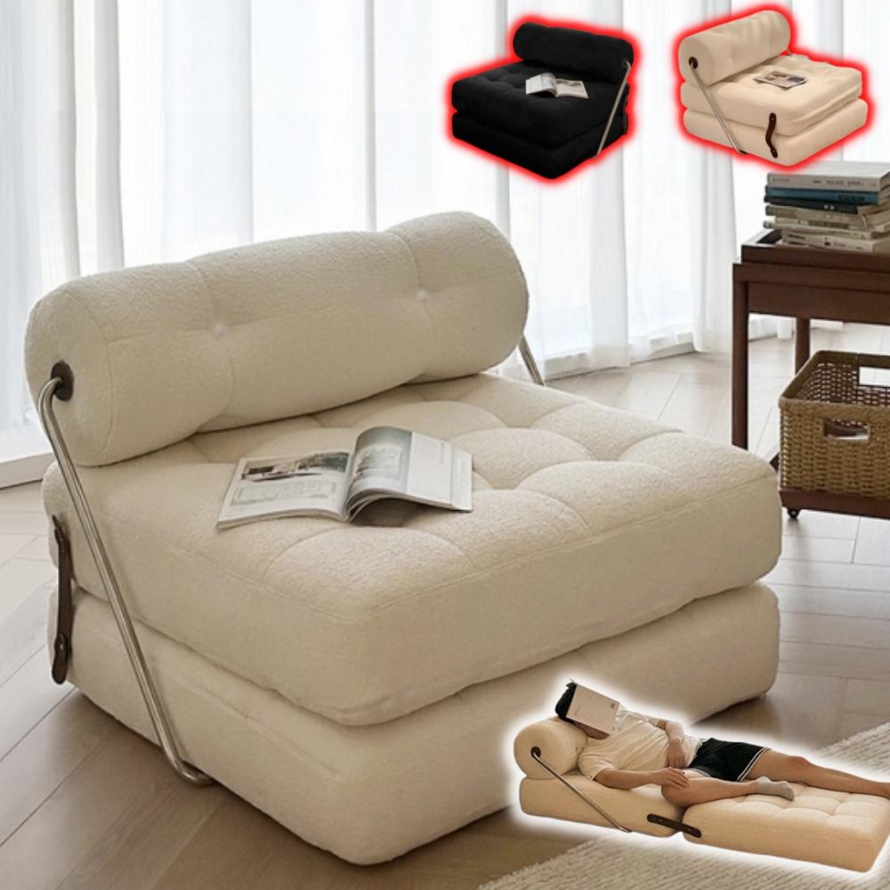 1인용 접는 침대 쇼파 캐시미어 접는 소파 공간활용