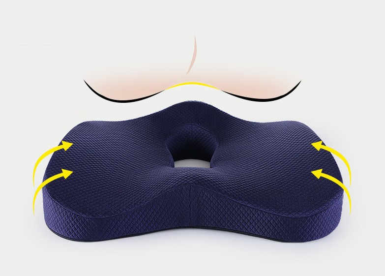 더나은 오리지널 3D 메모리폼 치질방석 L 기능성 자세교정 꼬리뼈 엉덩이 전립선 쿠션 사진 3