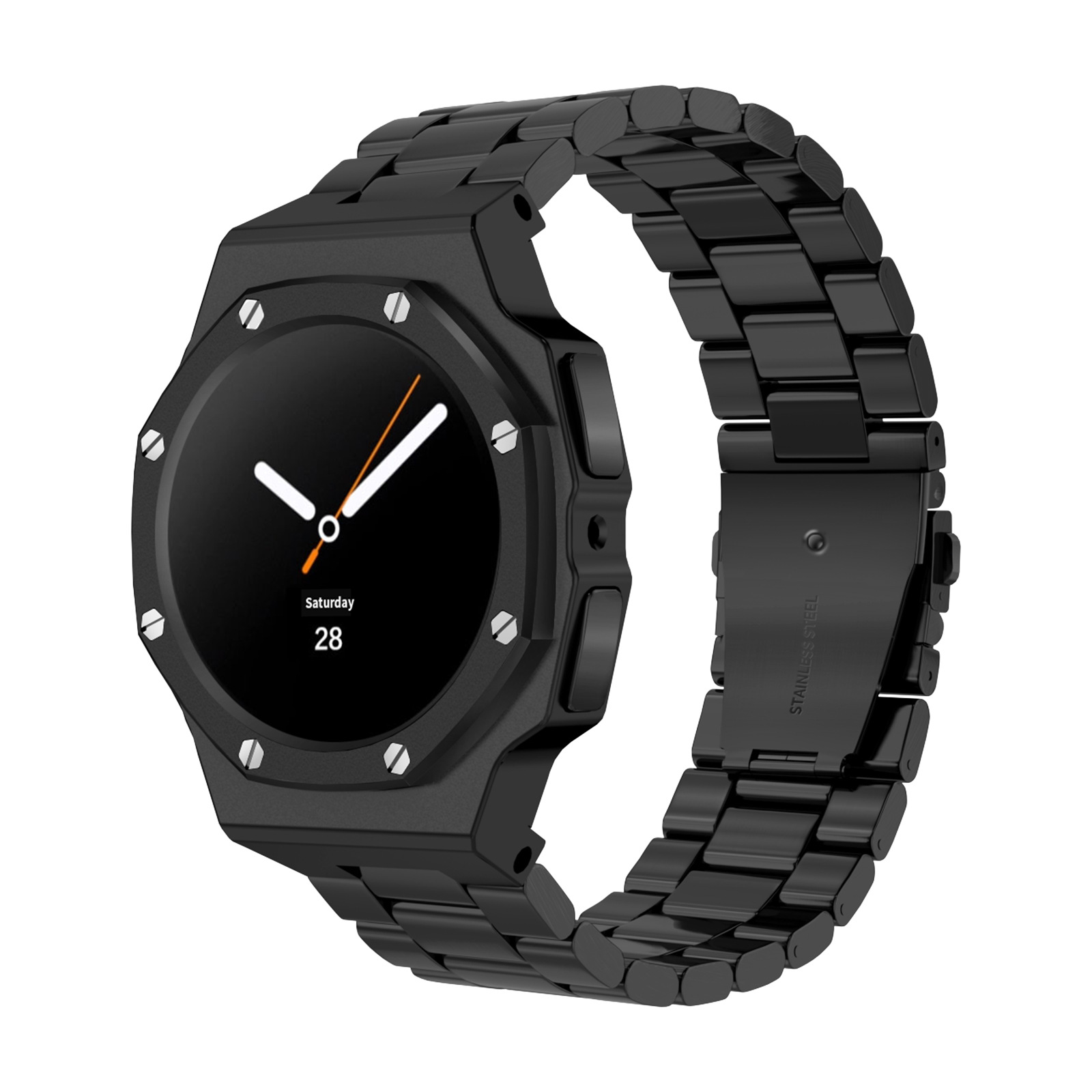 티타니즘 갤럭시워치8 40mm 명품 일체형 메탈 스트랩 케이스 커스텀 시계줄 밴드