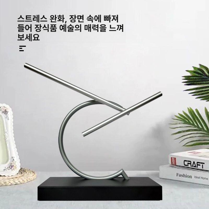 뉴턴진자운동 모빌 키네틱아트 진자운동 장식품 데코 전시용 진자 밸런스볼 인테리어소품 레터 C형 - 상세 이미지 4