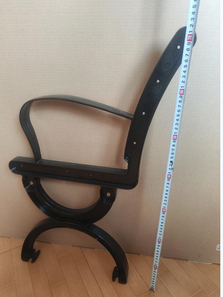 야외 의자 다리 부품 철제 알루미늄 프레임 교체용 오발 구조 팔걸이 등받이 인테리어 DIY 부속품 작은 팔걸이 38x36cm 2.5kg - 상세 이미지 2