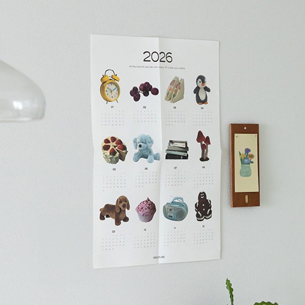 2026 한장 달력 A2 포스터 26년 벽달력 인테리어 캘린더 포토, 1개 - 상품 이미지