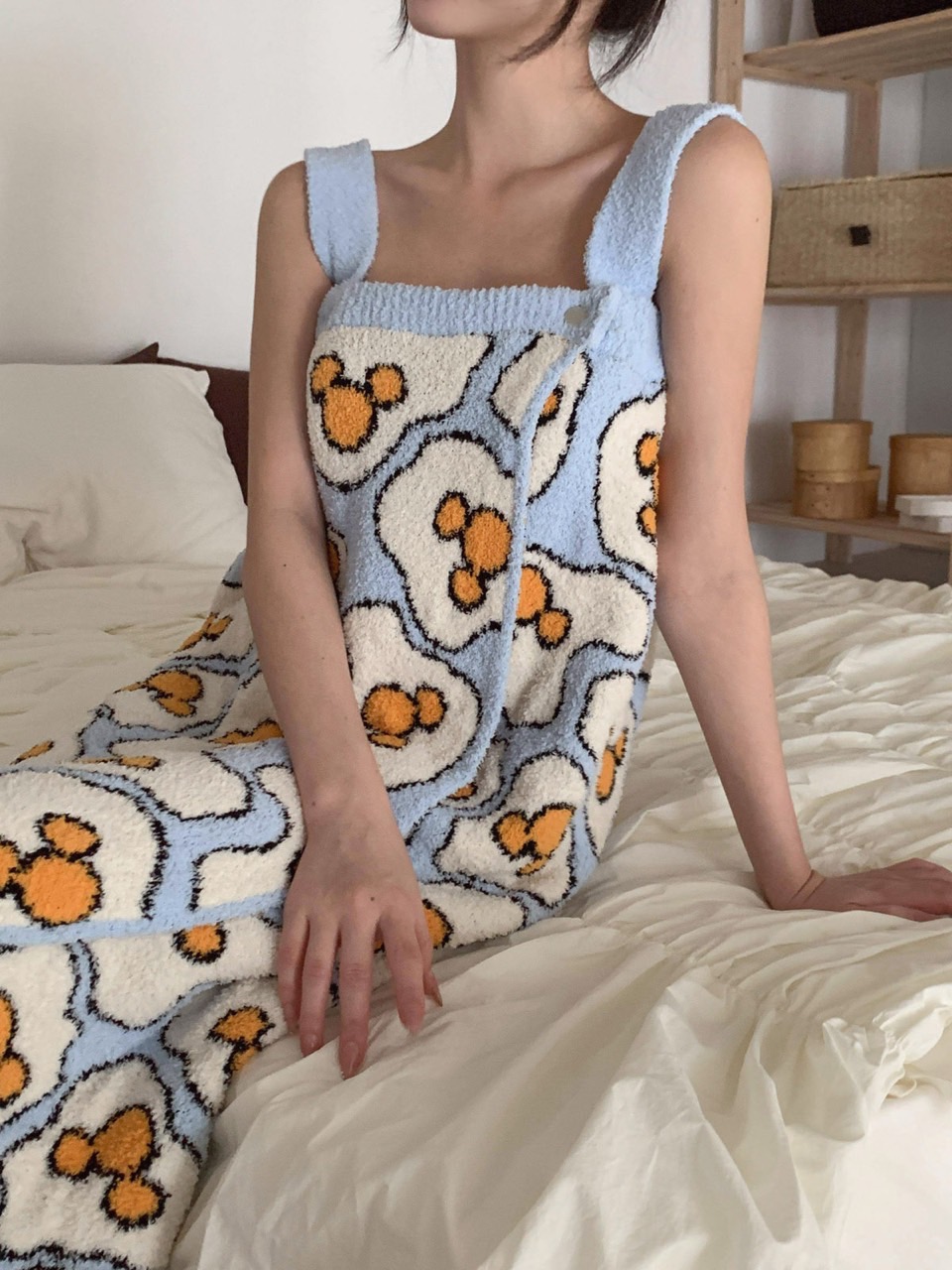 디즈니 미키랩타올 수건 원피스 호텔 바캉스 홈웨어 샤워가운 이미지 7
