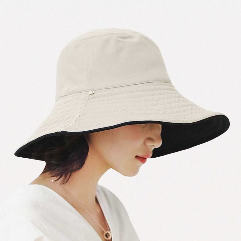 벙거지모자 자외선차단모자 챙넓은 여성버킷햇 휴양지 연예인