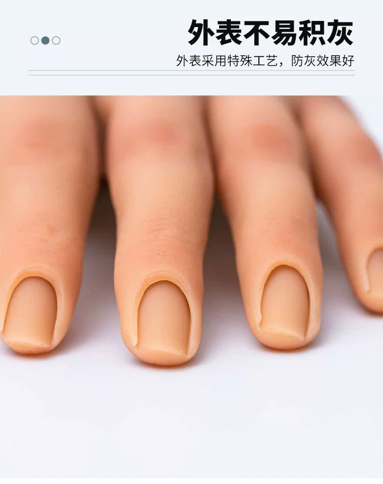 네일아트 손모형 연습용 손가락 가짜손 왼손 인조손 1번 왼손 화이트 - 상세 이미지 2