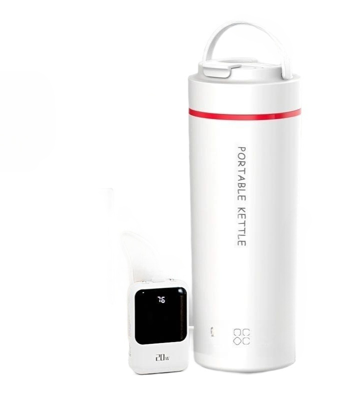 USB텀블러 전기포트 소형 물끓이기 보온 여행 카포트 여행용 데우기 워머 차량용 주전자 USB+220V 316스테인리스스틸 A - 상품 이미지