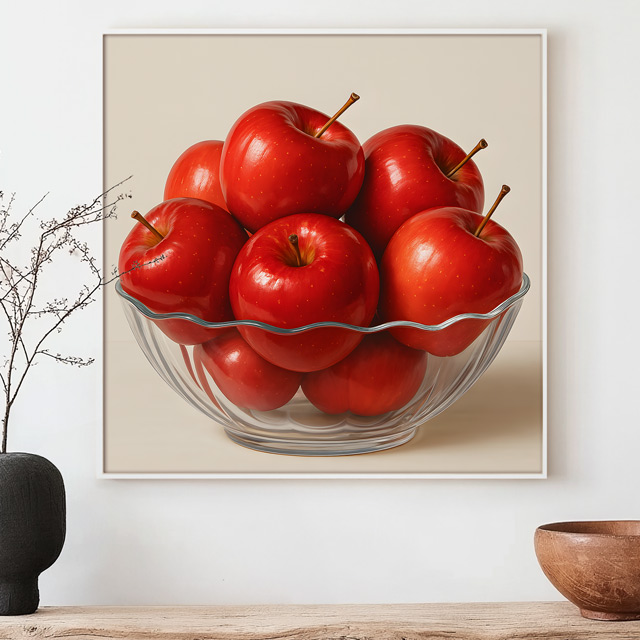 사과 그림 액자 돈들어오는 거실 주방 부엌 인테리어 대형 캔버스 개업선물 항아리 초록 이미지 6