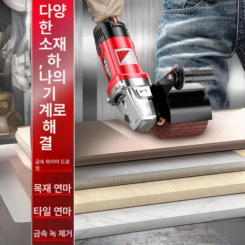 스텐 연마기 금속 샌딩기 그라인더 헤어라인 광택기 DLS 산업용 3200W 휠 1개 - 상세 이미지 3