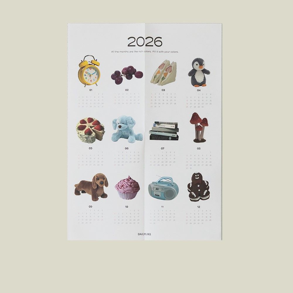2026 한장 달력 A2 포스터 26년 벽달력 인테리어 캘린더 포토, 1개 - 상세 이미지 2