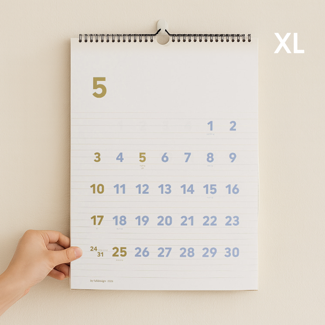 2026년 벽걸이달력 대형 벽달력 26년 큰 글씨 뜯는 낱장 월 캘린더 XL - 상품 이미지