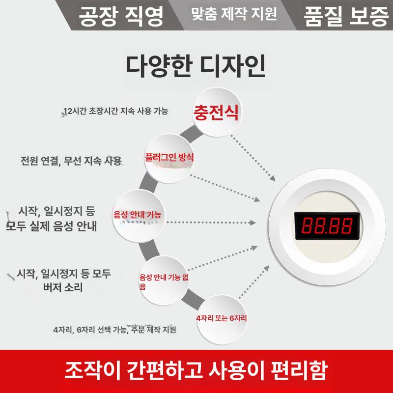 슬랩버튼 타이머 부저 대형 경기 스위치 유선 스톱워치 카운트 화면 게임버튼 디스플레이 음성 없음 플러그인 - 상세 이미지 4