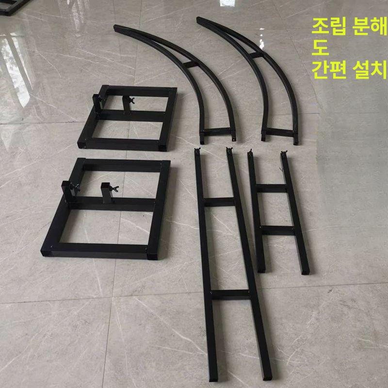 웨딩 아치 스탠드 가든 배경 포토존 샤워 야외 대형 촬영 세팅 풍선 곡선 인테리어 원형 화이트 스탠드 1.5m+1.8m - 상세 이미지 5