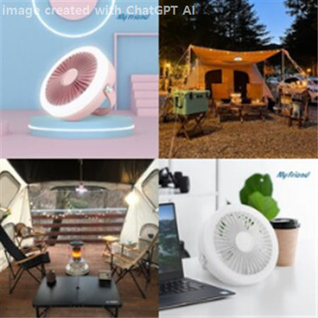 마이프랜드 무선 LED 캠핑용 미니 선풍기(타프형, 탁상용) OE-N2W,P