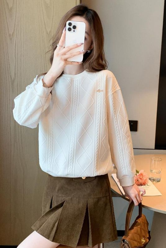 여성 슬림핏 긴팔 스웨트셔츠 가을용 데일리 티셔츠 통근복 레이어드 스타일 캐주얼 착용감 편안한 모던한 디자인 이미지 6