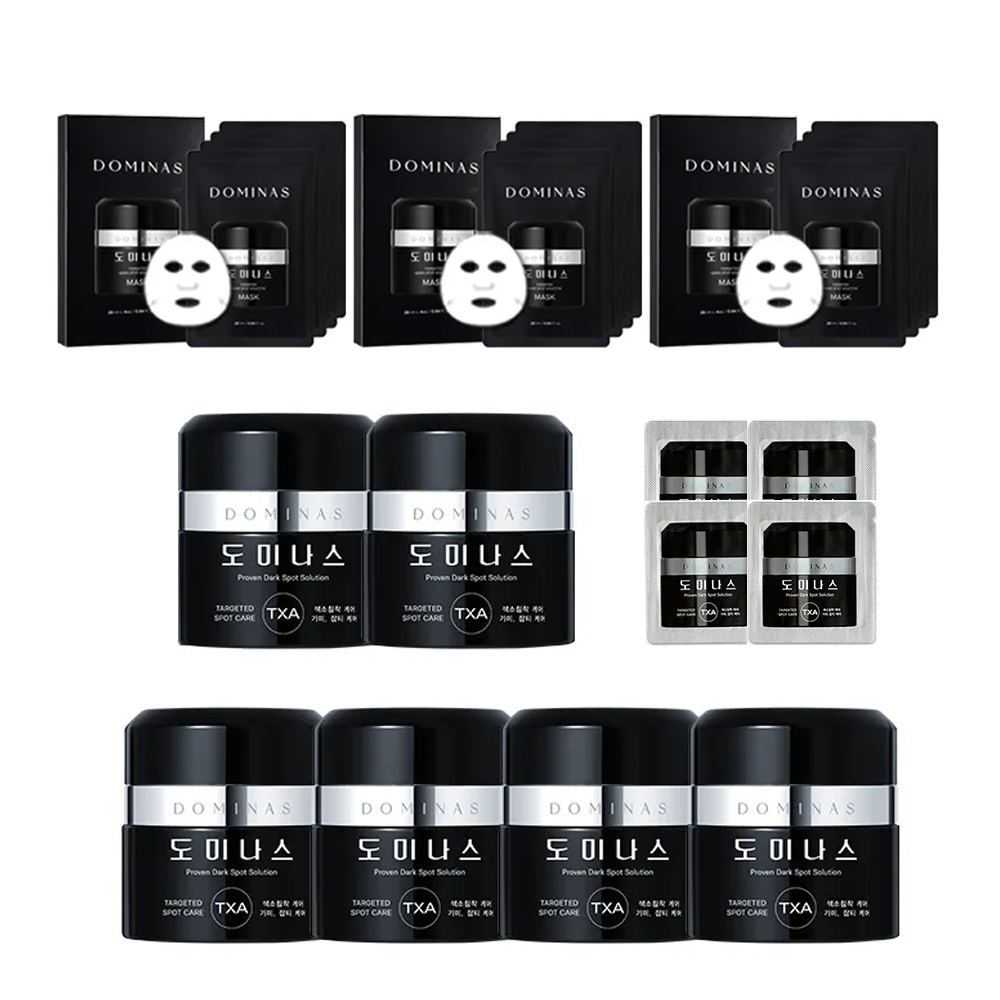 도미나스 기미크림 시즌6 태극제약 크림6 마스크팩3박스(12장) 1g 4개 도미나