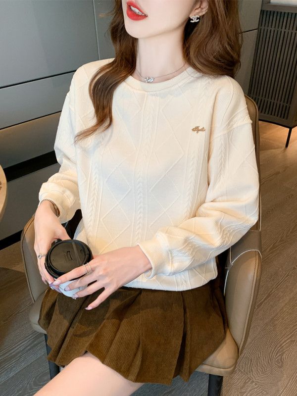 여성 슬림핏 긴팔 스웨트셔츠 가을용 데일리 티셔츠 통근복 레이어드 스타일 캐주얼 착용감 편안한 모던한 디자인 - 상세 이미지 2