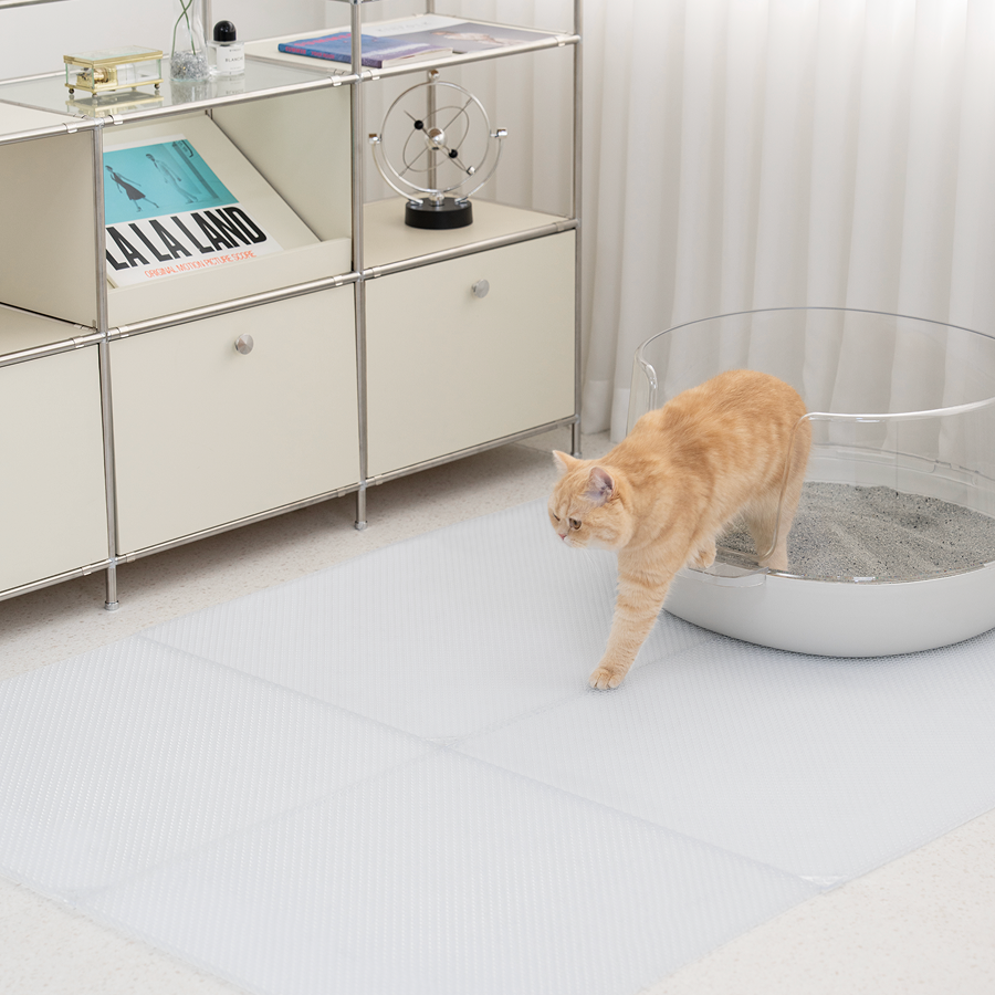 냥쌤 캐치 고양이 모래 매트 화장실 사막화방지 발판 패드 대형