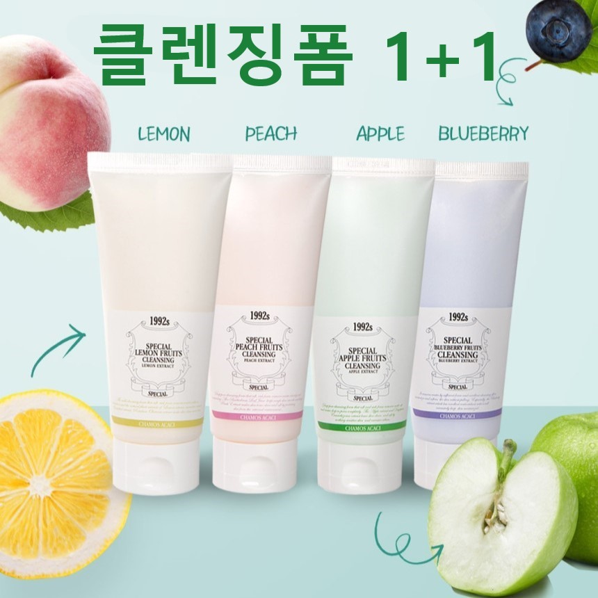 1+1 스페셜 후르츠 클렌징 폼 125ml 풍성한 거품 모공 각질 노폐물 관리 세안제 - 상세 이미지 3