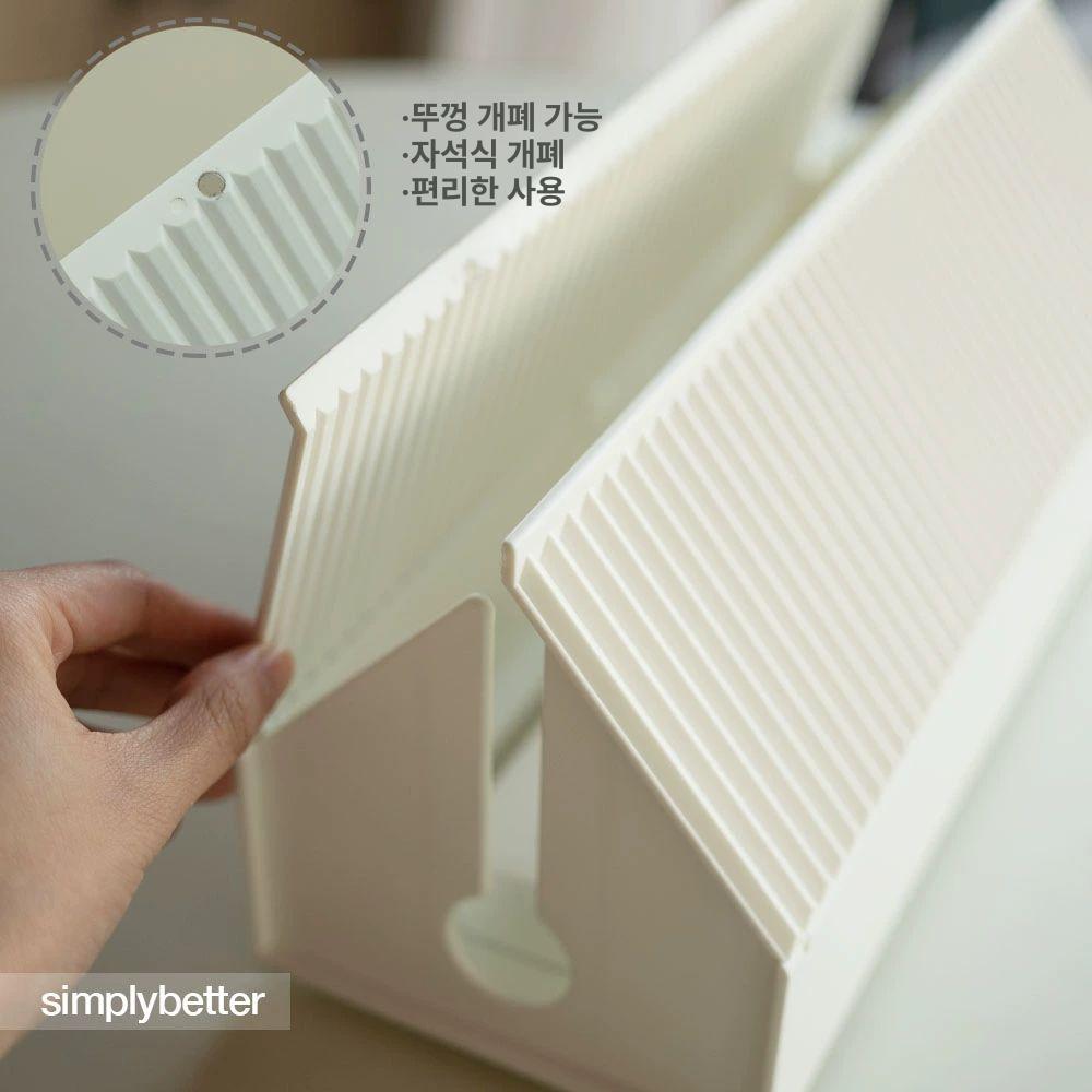 공유기함 인테리어 대형 전기선정리 콘센트정리함 화이트 - 상세 이미지 4