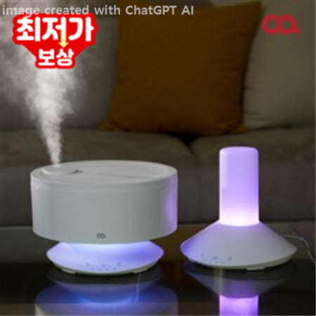 오아플렌티무드 미니 소형 초음파 가습기 간편세척 리모컨 7가지 LED 무드등