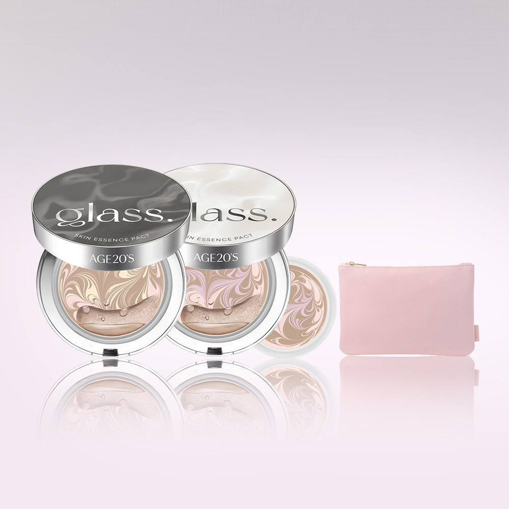 에이지투웨니스 글래스 스킨 에센스 팩트, 촉촉한 피부 표현, 광채 피부 연출, 커버력 좋은 파운데이션, 40대 추천 파운데이션, 순하게촉촉함을유지