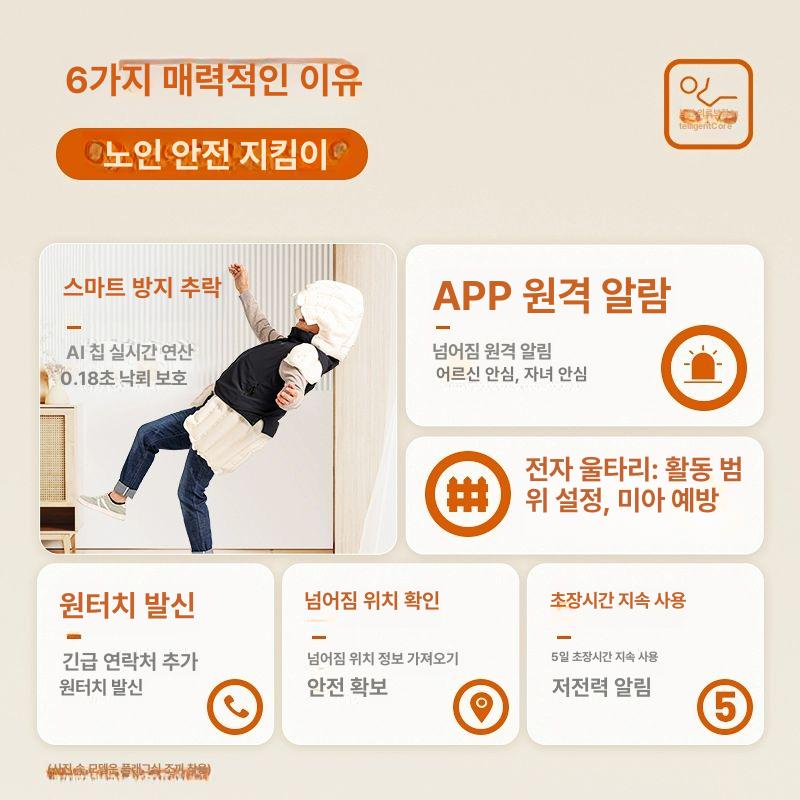 낙상 방지 에어 충돌 추락 충격 방지 조끼 사고 슈트 플래그십 에디션-프리미엄 블랙 L - 상세 이미지 2