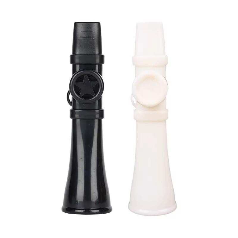 초보자용 카주 더블카주 카주디 악기 카바사 칼림바 클래식블랙+아이보리화이트 - 상품 이미지