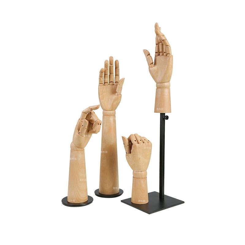 우드 손목 마네킹 손모델 디피 피노키오 오른손 스케치 손모형 모형 옷가게 보석 왼손 손관절 DH105-S-왼손 공식 표준 구성 - 상품 이미지