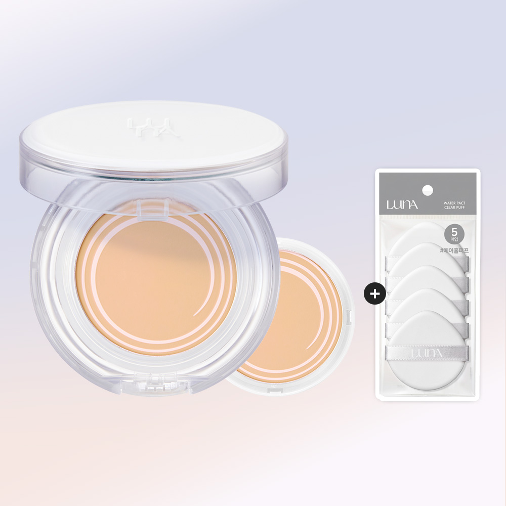 루나 수분광팩트 클리어 12.5g 본품+리필 (SPF50+ PA+++) (+수분광퍼프 5매) - 메인 이미지