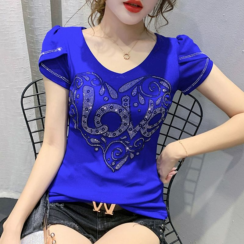 라인댄스복 여름 반팔 왈츠 댄스티 볼룸 화려한비즈 댄스스포츠 댄스복 무대 블랙 S - 상세 이미지 3