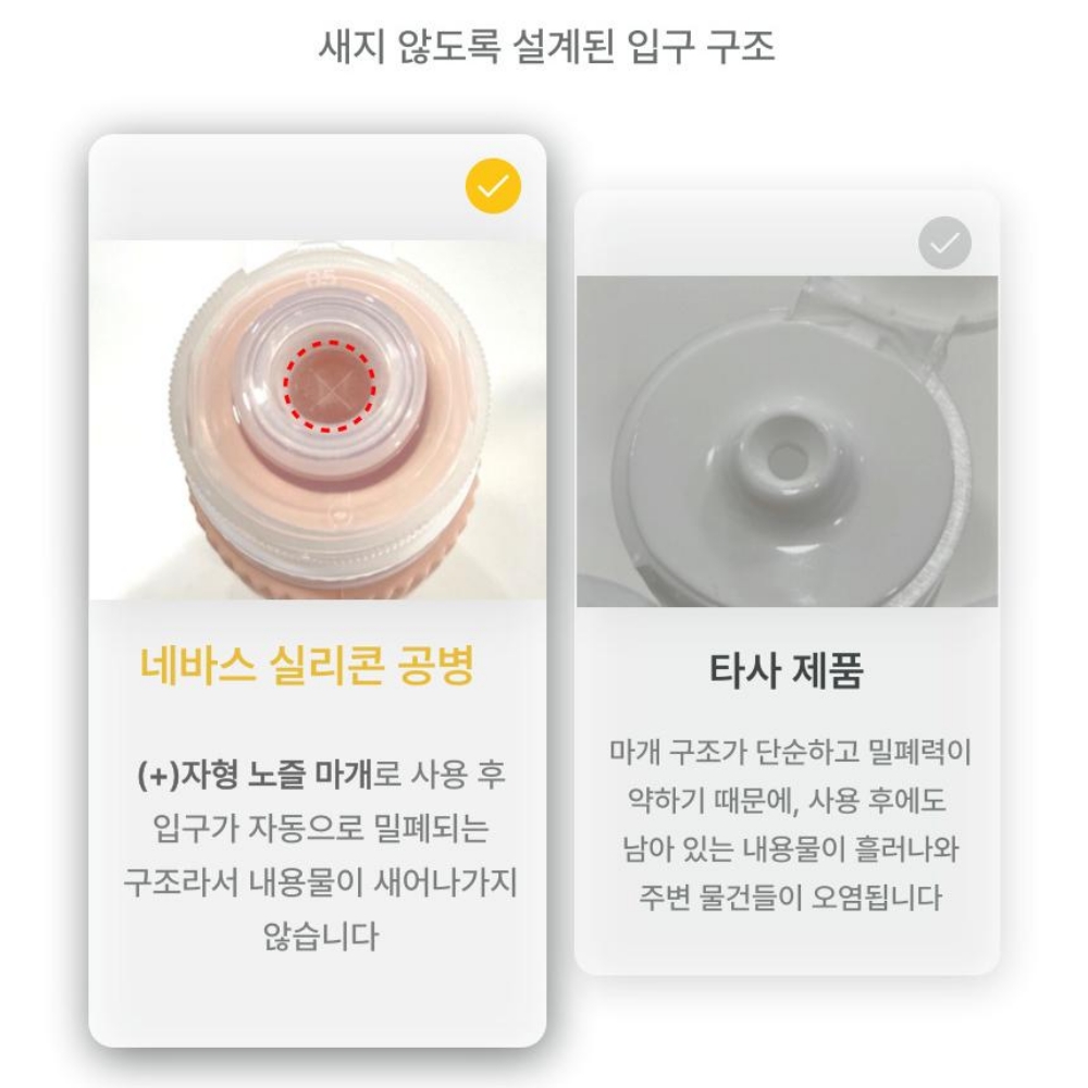 네바스 여행용 실리콘 공병 세트 수영장 샴푸통 화장품 소분 휴대용 튜브 용기 이미지 3