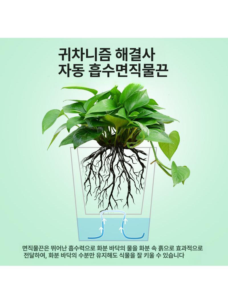 면화 로프 수경 코어 흡수 수분 면사 흡수 화분 자체 화이트 4mm 100m - 상세 이미지 3