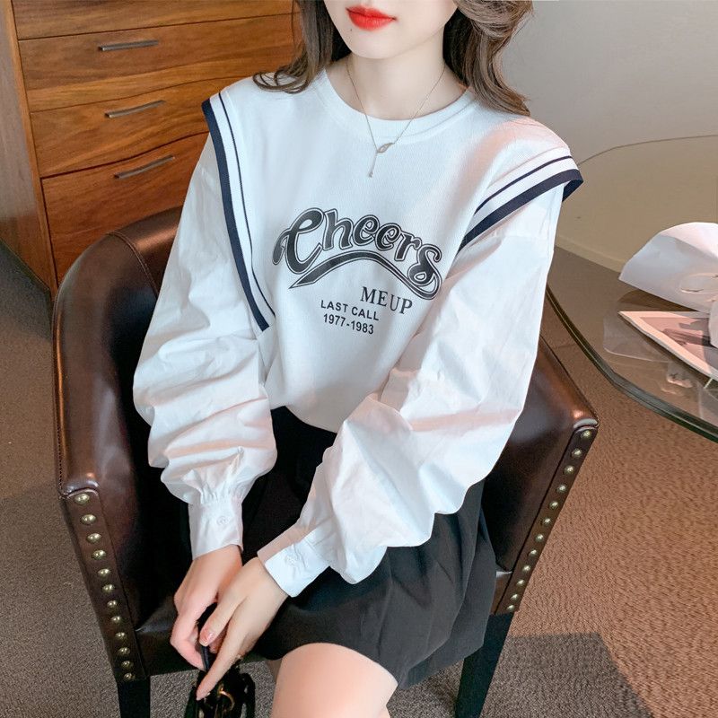 여성 라운드넥 긴팔 스웨트셔츠 여름용 가벼운 티셔츠 레이어드 스타일 데일리 캐주얼 편안한 착용감 시원한 외출용 - 상품 이미지